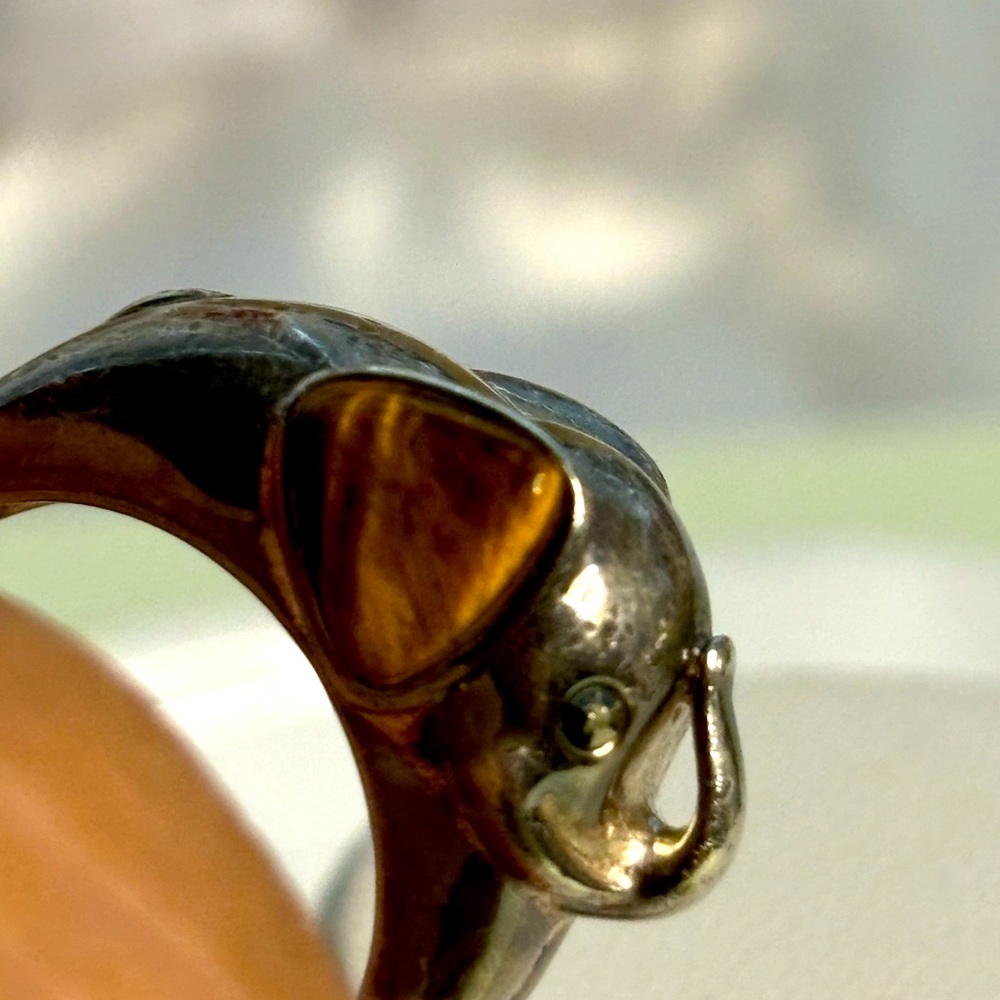 Silver Elephant Ring - image 8